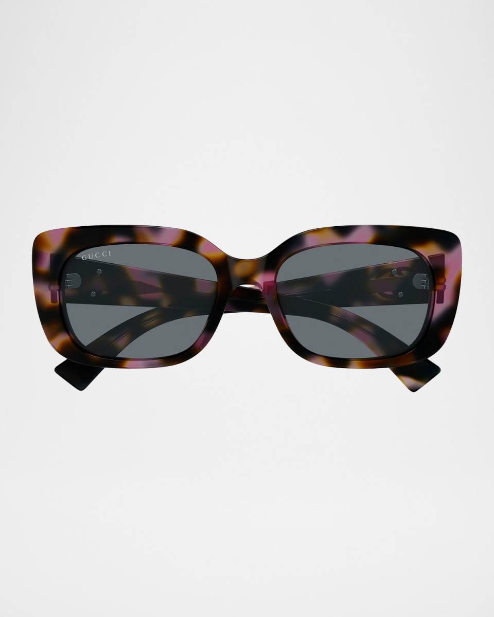 GG Muse 55mm Rectangular Acetate Sunglasses